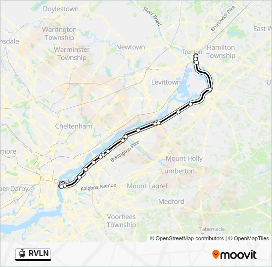 RVLN Light Rail Line Map