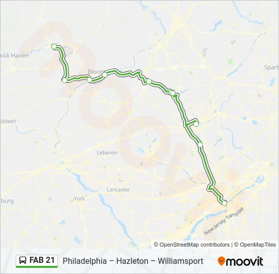 FAB 21 Bus Line Map