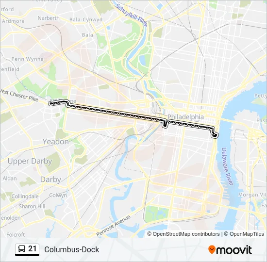 21 Bus Line Map