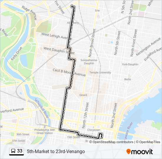 Mapa de 33 de autobús