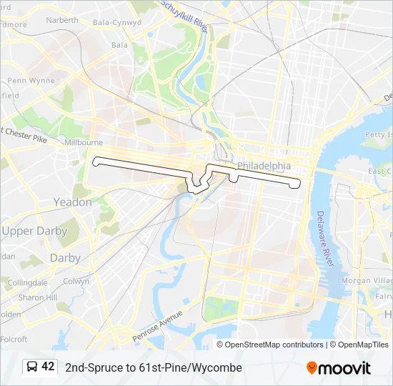 42 Bus Line Map