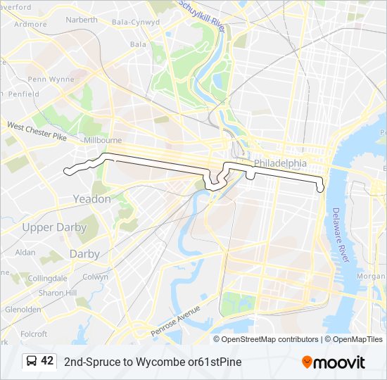 42 bus Line Map