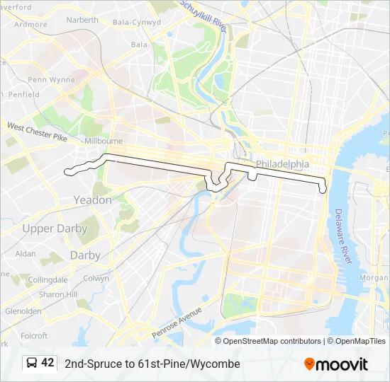42 Bus Line Map