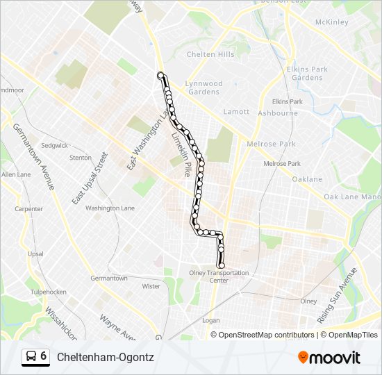 6 bus Line Map