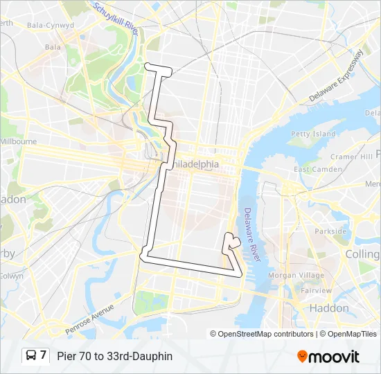 7 Bus Line Map