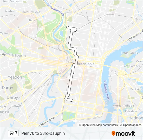 7 Bus Line Map