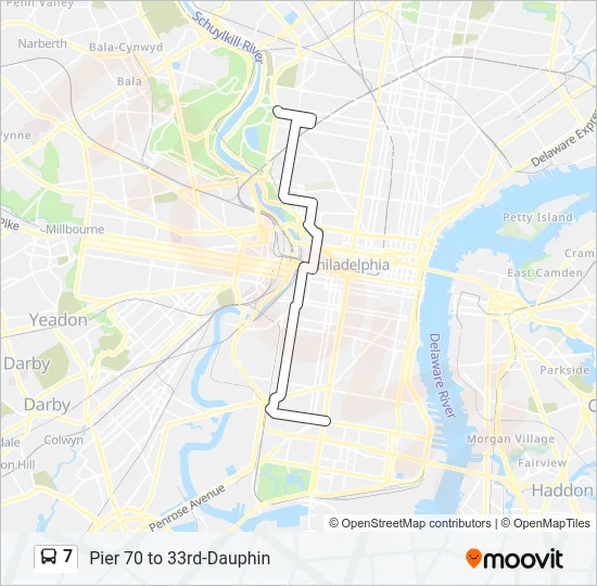7 Bus Line Map