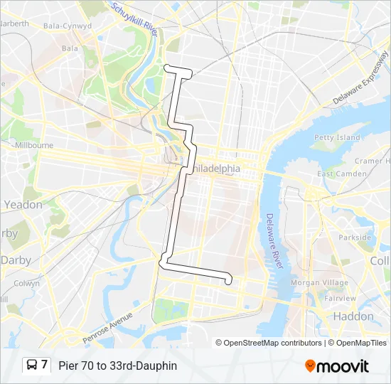 7 Bus Line Map