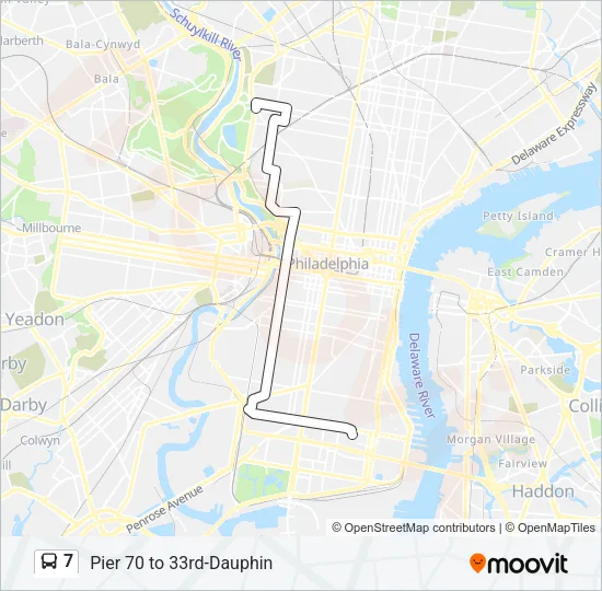 7 Bus Line Map