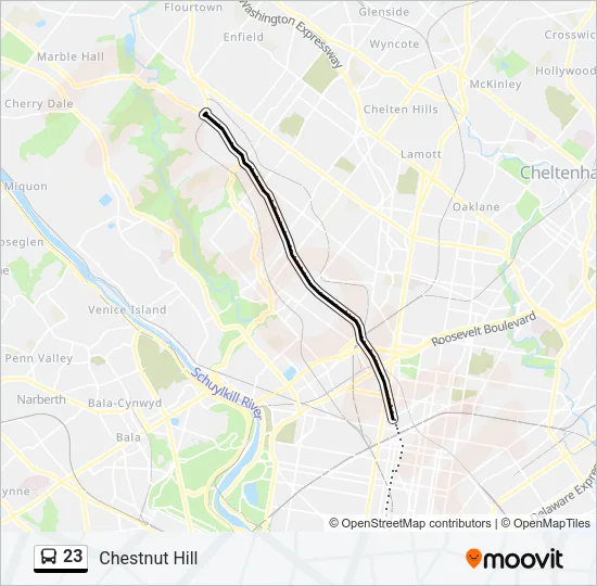 23 Bus Line Map