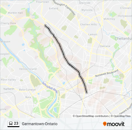 23 Bus Line Map