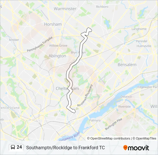 24 Bus Line Map