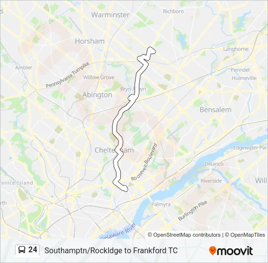 24 Bus Line Map