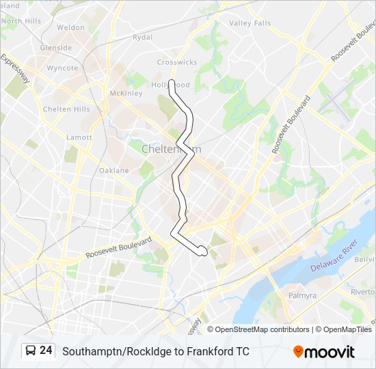 24 Bus Line Map