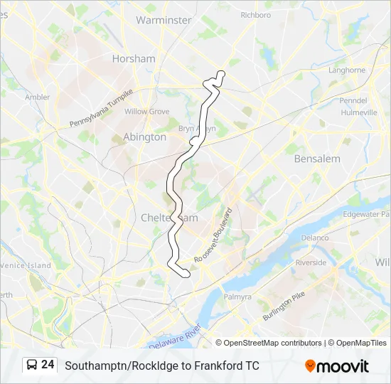 24 Bus Line Map