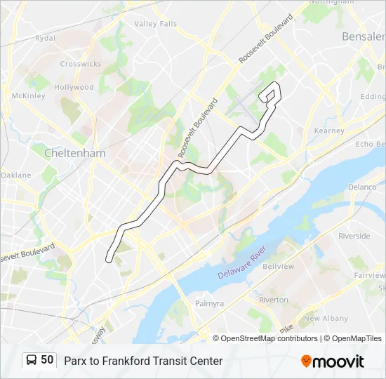 50 Bus Line Map