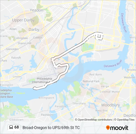 68 Bus Line Map