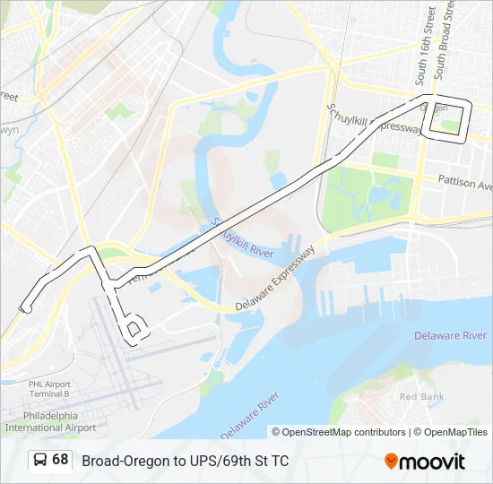 68 Bus Line Map