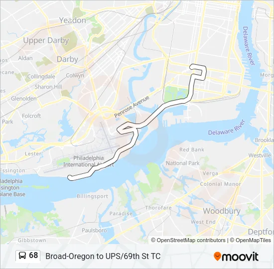68 Bus Line Map