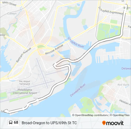 68 Bus Line Map