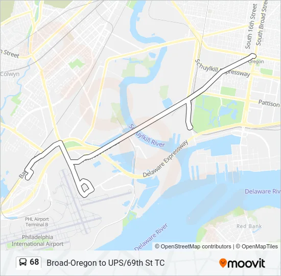 68 Bus Line Map