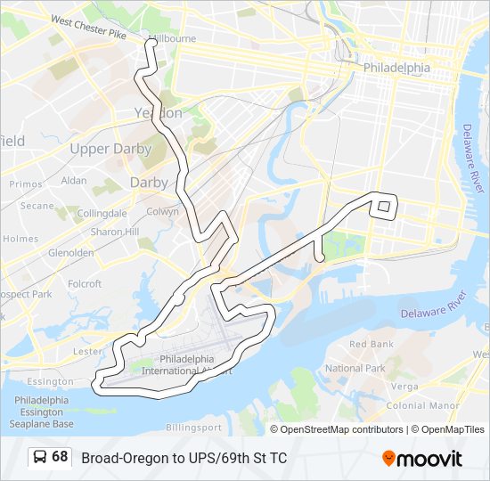 68 bus Line Map