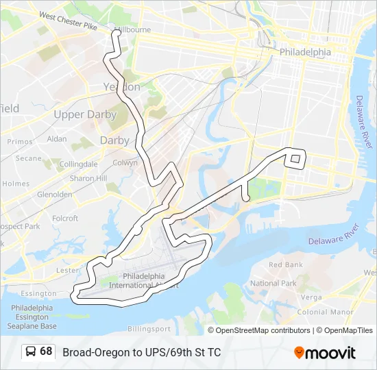 68 Bus Line Map