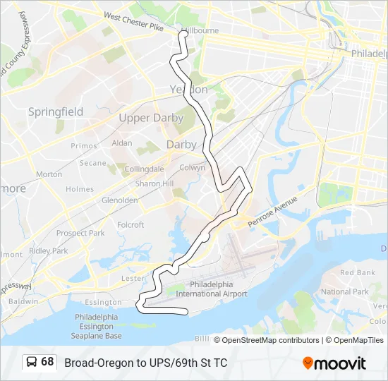 68 Bus Line Map