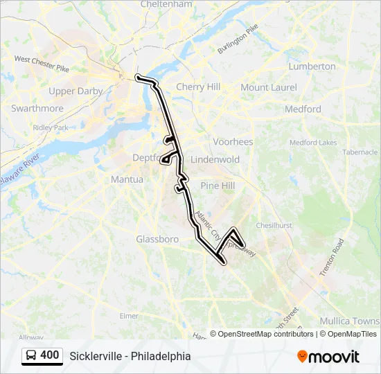 400 Bus Line Map