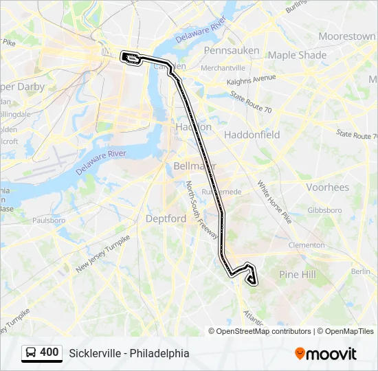 400 Bus Line Map
