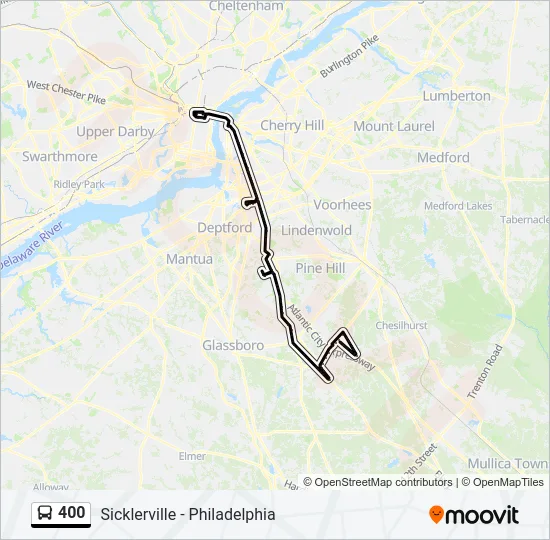 400 Bus Line Map
