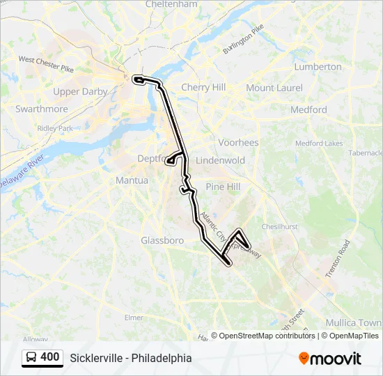 400 Bus Line Map