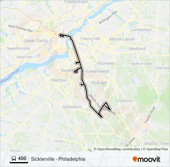 400 Bus Line Map