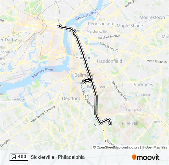 400 Bus Line Map