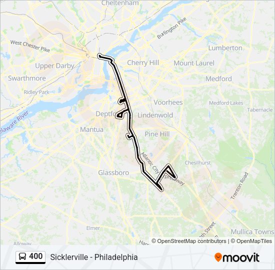400 Bus Line Map