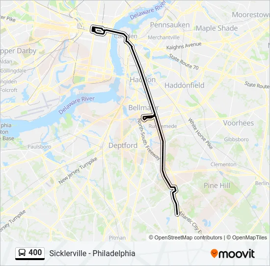 400 Bus Line Map