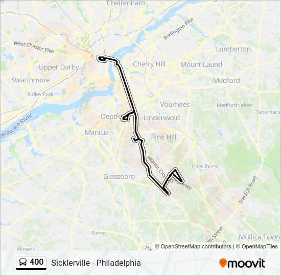 400 Bus Line Map