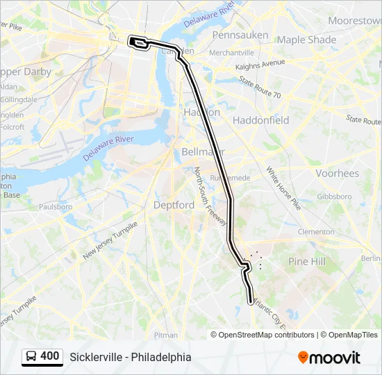 400 Bus Line Map