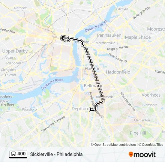 400 Bus Line Map