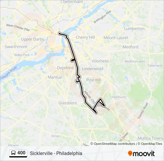 400 Bus Line Map