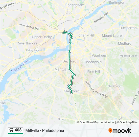 408 Bus Line Map