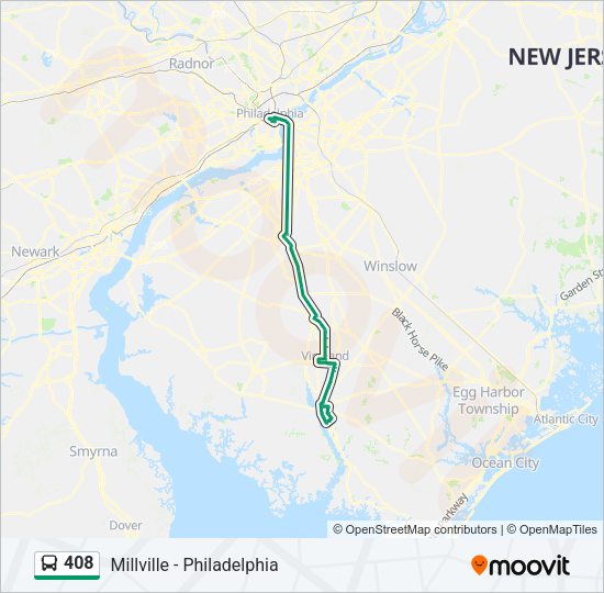 408 Bus Line Map