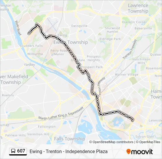 607 Bus Line Map