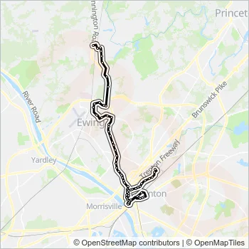 624 Bus Line Map