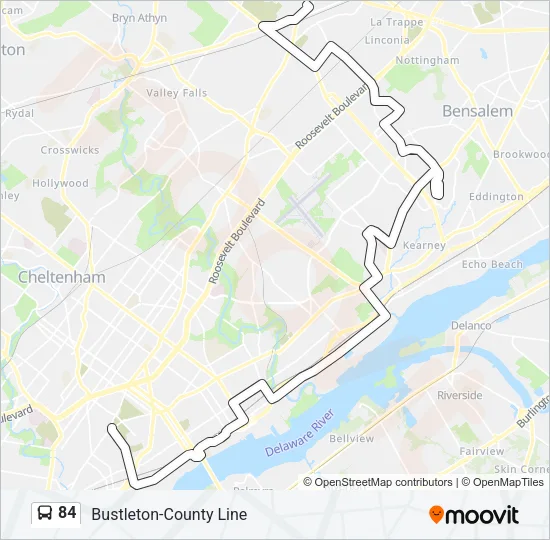 84 Bus Line Map