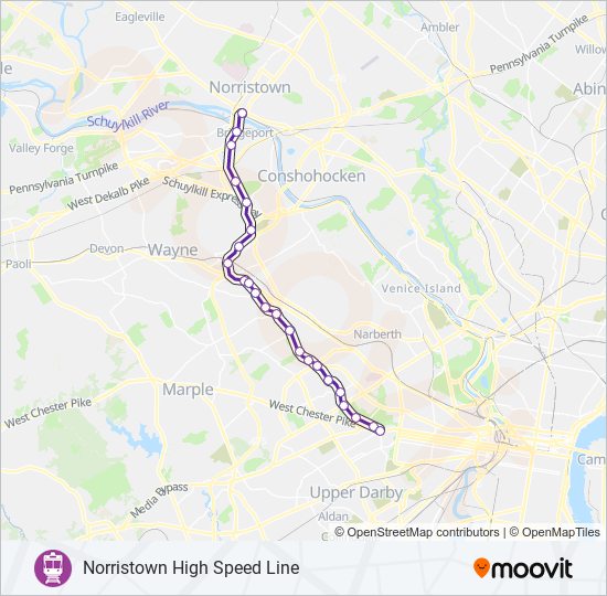 Mapa de NHSL de metro