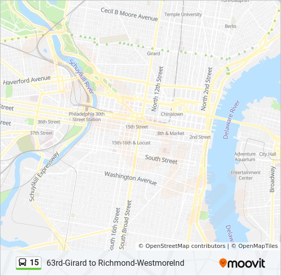 Septa Route 15 Map 15 Route: Schedules, Stops & Maps - Richmond-Westmoreland (Updated)