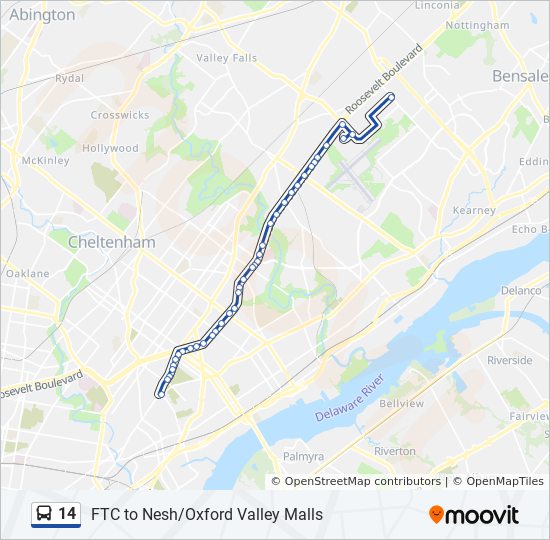 Septa 38 Bus Route Map 14 Route: Schedules, Stops & Maps - Caroline-Comly (Updated)