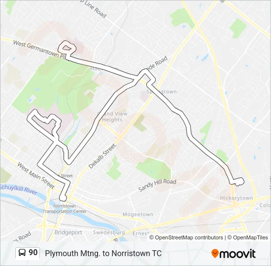 90 Bus Line Map