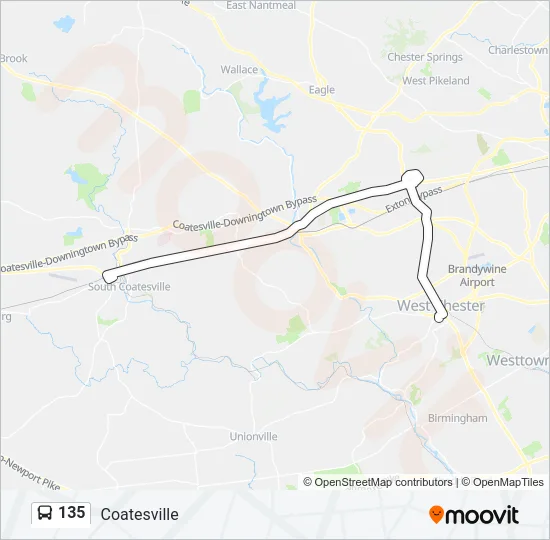 135 Bus Line Map